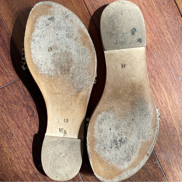 CoRNETTI Tan and Leopard Print Women's Sandals Made in Italy Leather Summer 40 - Picture 6 of 6